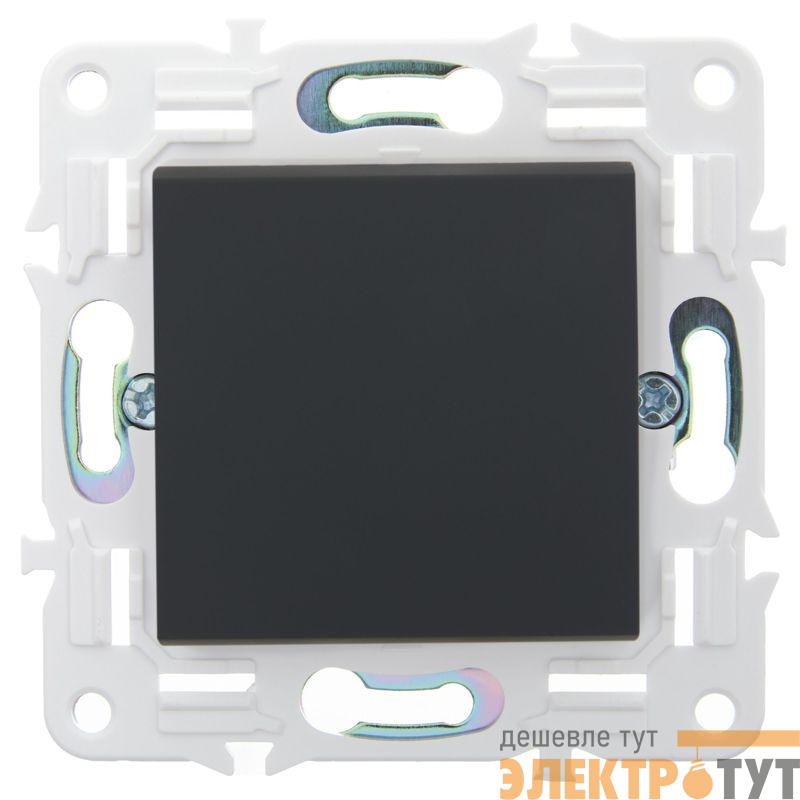 Выключатель 1-кл. SKANDY 10А SK-V01G графит IEK SK-V10-0-10-K53