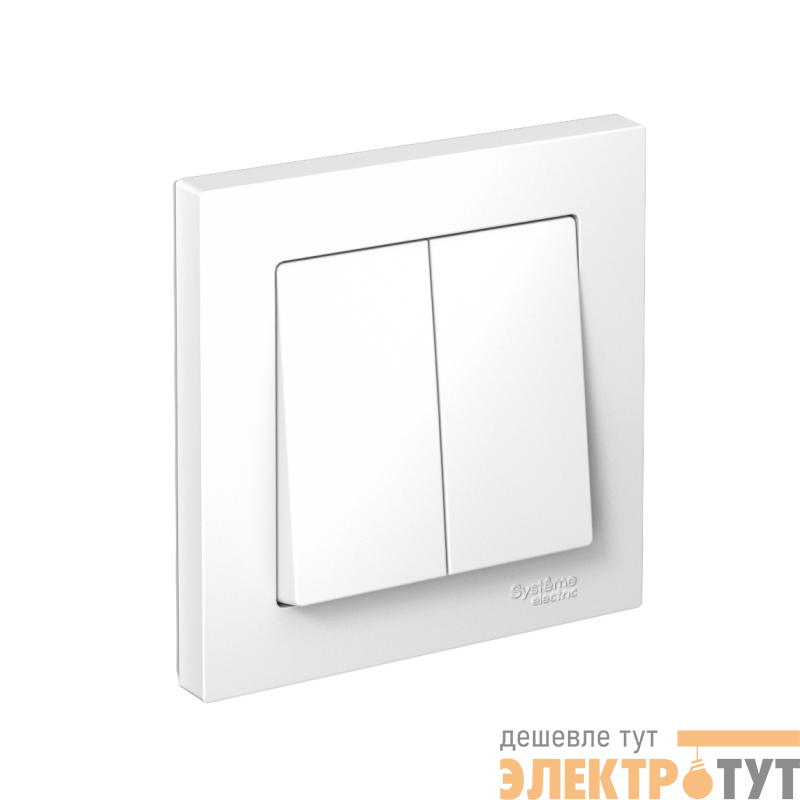 Выключатель 2-кл. AtlasDesign (сх. 5) 10AX быстрозажим. клем. в сборе бел. SE ATN000152S
