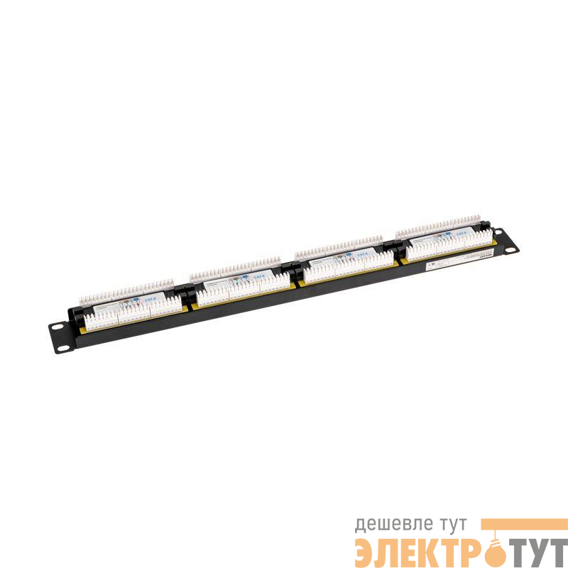 Панель коммутационная 19дюйм 1U 24 порта UTP RJ-45 кат.6 PRO Rexant 02-0234