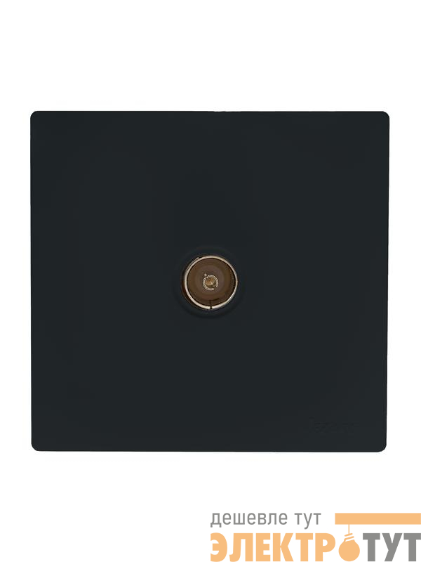 Розетка 1-мест. TV оконечная черн. бархат LEZARD 752-4200-130