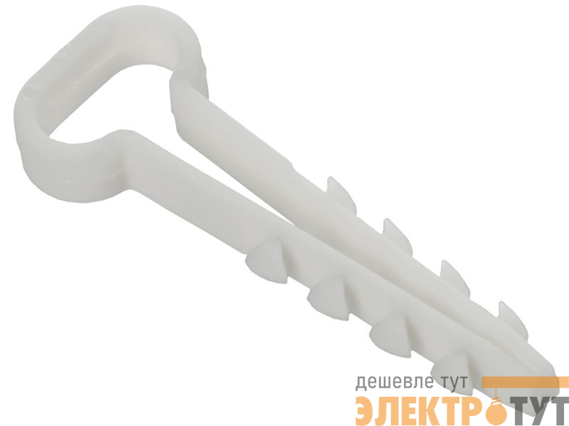 Дюбель-хомут 12х6мм для плоского кабеля нейлон бел. (уп.100шт) GENERICA UDH14-12-05-100-K01-G