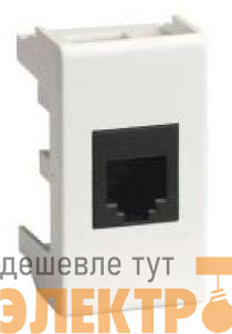 Розетка телефонная 1-м СП Viva 1мод. RJ11 бел. DKC 45017