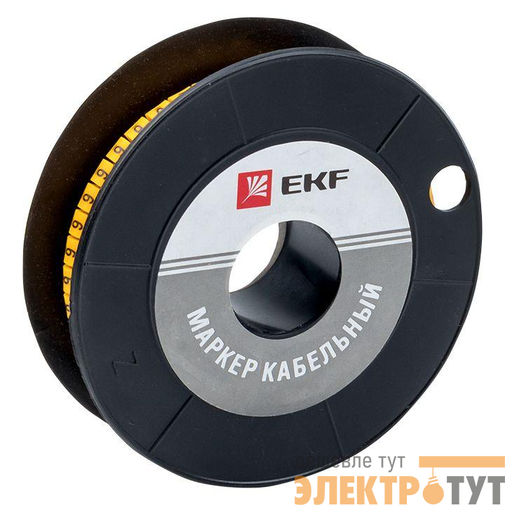 Маркер каб. 6.0кв.мм "6" (ЕС-3) (уп.350шт) EKF plc-KM-6-6