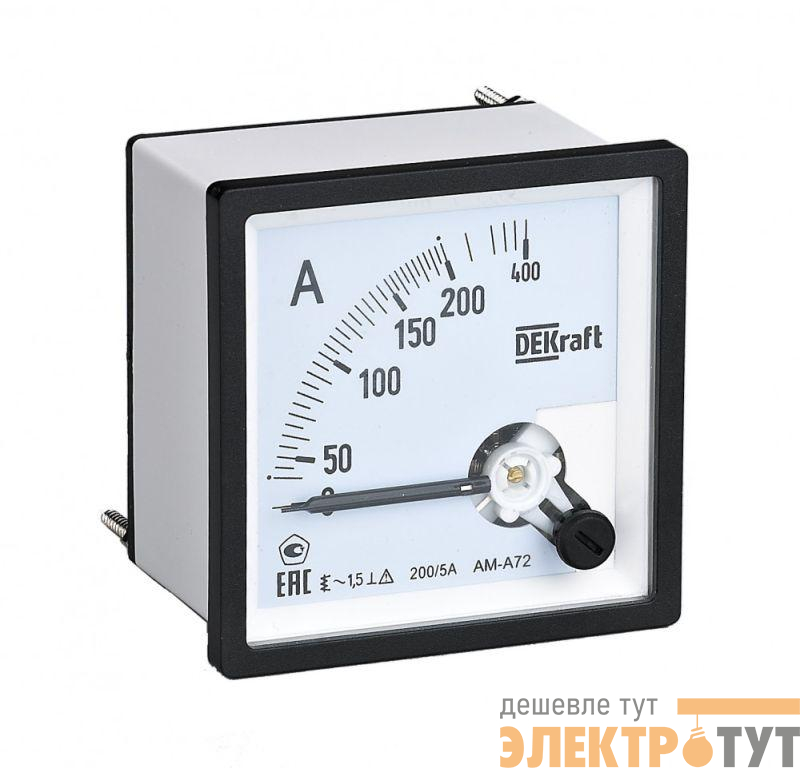 Амперметр аналоговый 600/5А AC класс точн. 1.5 96х96мм трансф. подкл. DEKraft 50236DEK