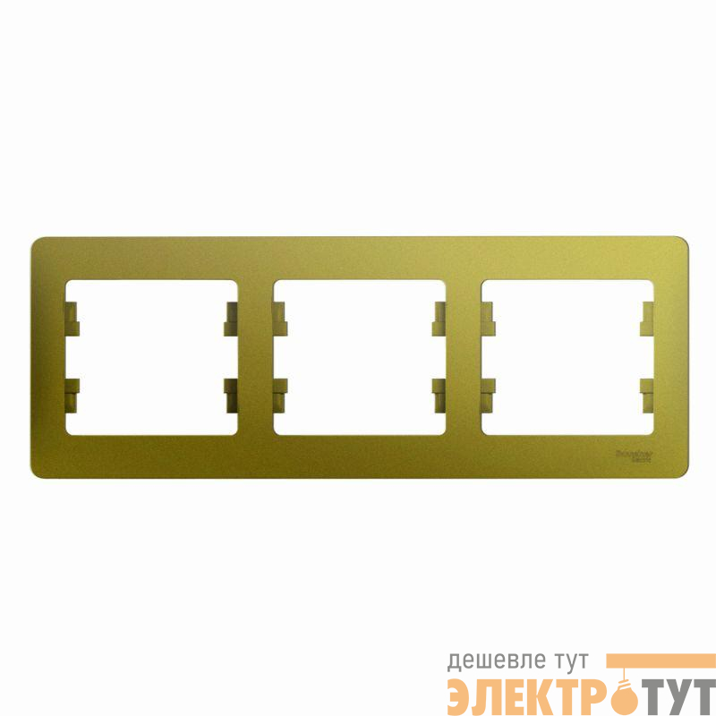 Рамка 3-м Glossa горизонт. фисташк. SchE GSL001003