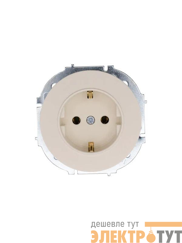 Розетка 1-м OSEN IP20 16А с заземл. ПБТ механизм сл. кость LEZARD 743-9088-122B
