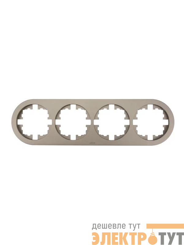 Рамка 4-м OSEN горизонт. круглая титан LEZARD 744-3700-149