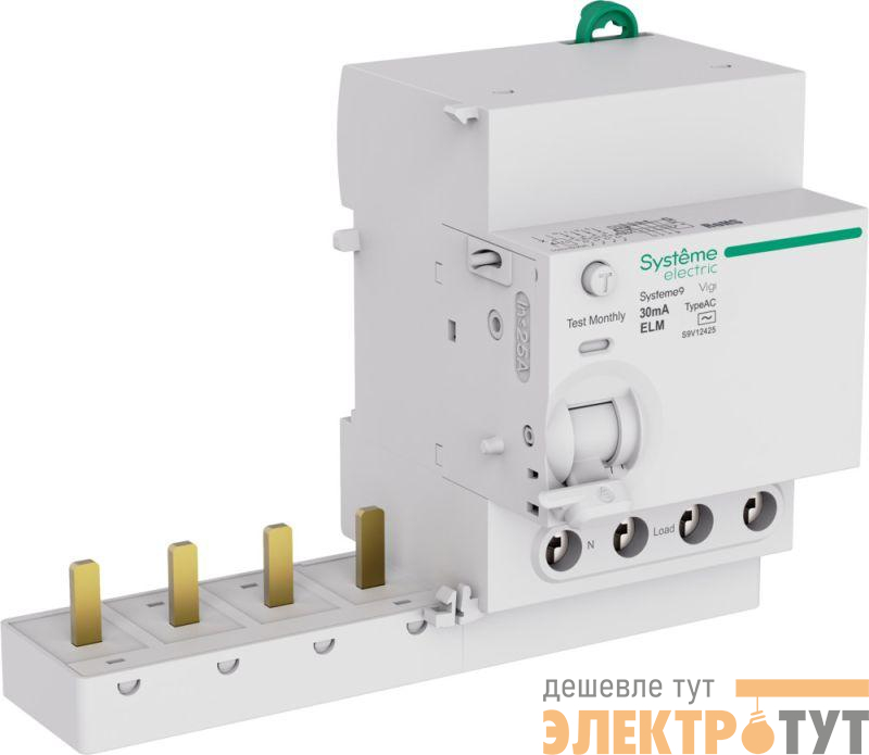 Блок дифференциального тока 4п 25А 30мА тип AC Systeme9 400В SE S9V12425