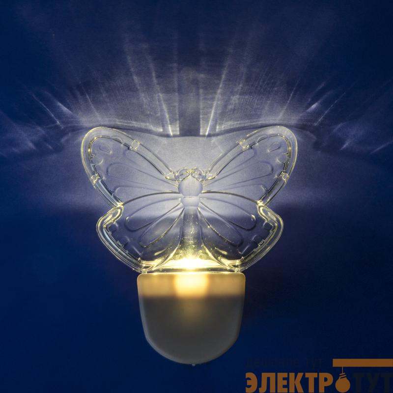 Светильник-ночник DTL-315 Бабочка/White без выкл. тип свечения-бел. Uniel UL-00007049