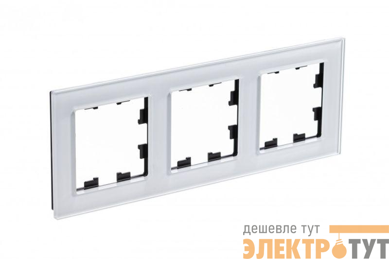 Рамка 3-м AtlasDesign Nature стекло бел. SE ATN320103
