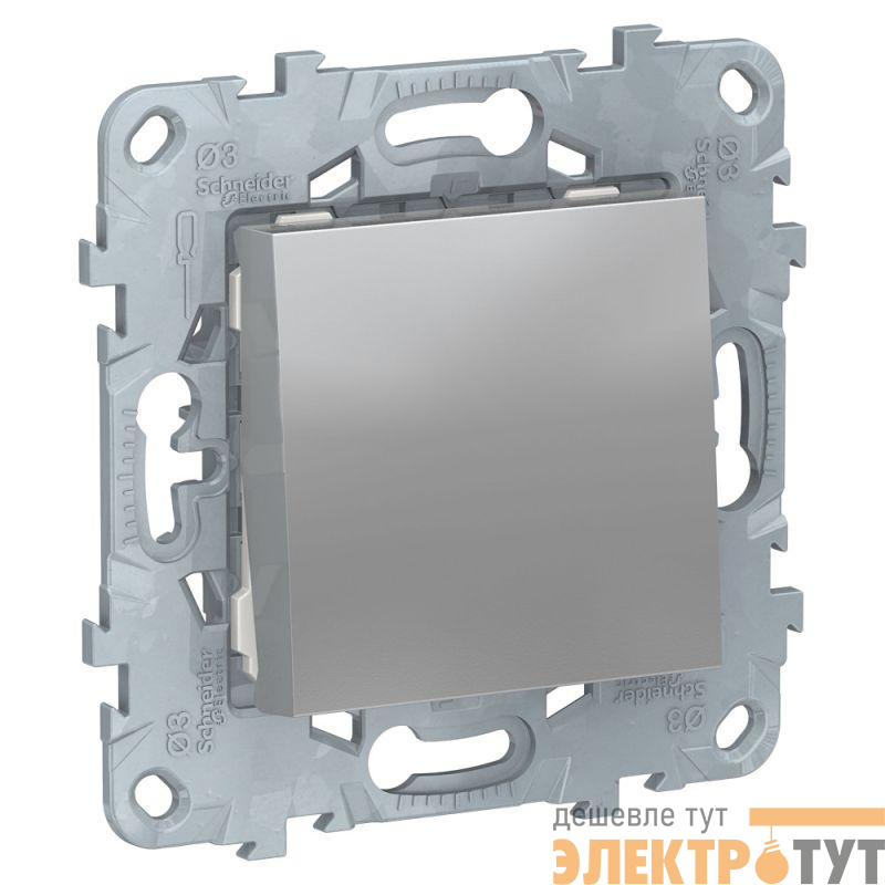 Выключатель 1-кл. UNICA NEW (сх.1) 10AX 250В алюм. SchE NU520130
