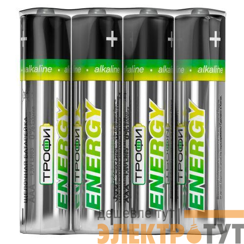 Элемент питания алкалиновый AAA/LR03 LR03-4S Eco (уп.4шт) Трофи Б0017041