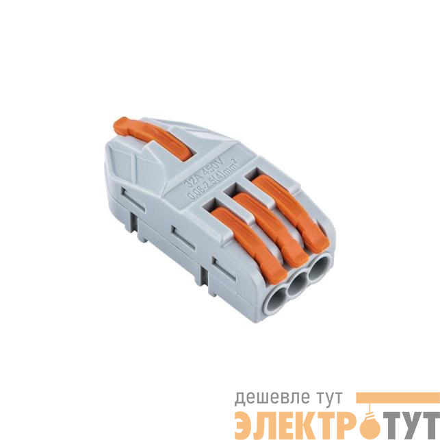 Клемма монтажная СМК PTC-1P 4213 450В 32А 0.08-2.5(4.0)кв.мм JazzWay 5073982