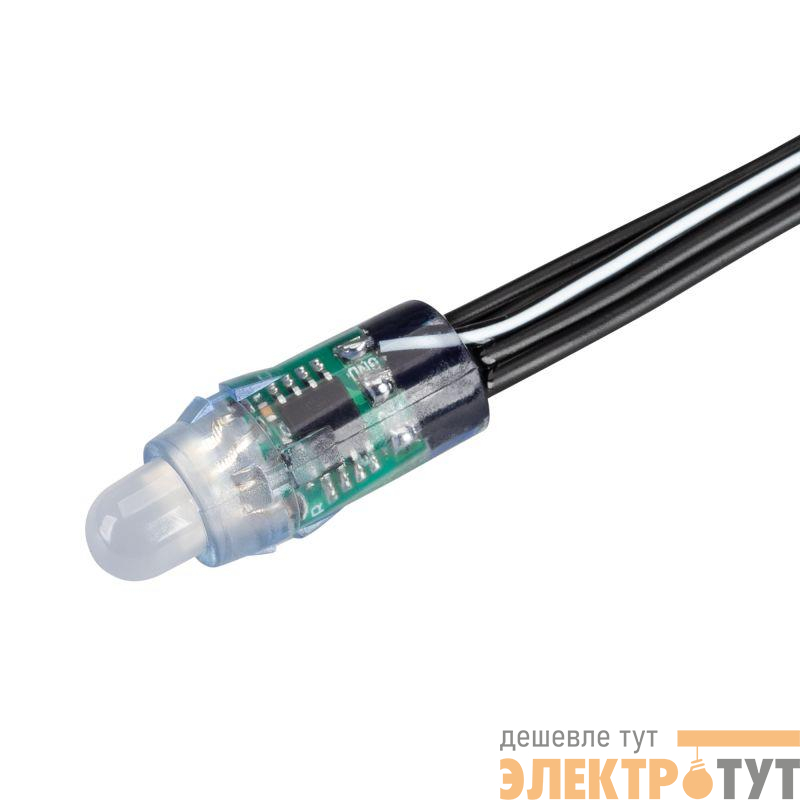 Модуль герметичный управляемый SPI-UVR-D12 12V RGB-BPT (0.3Вт IP67 90 deg) пластик (уп.500шт) Arlight 043442