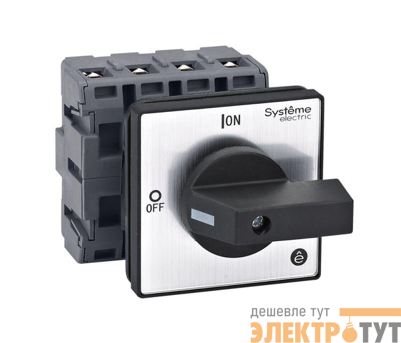 Выключатель-разъединитель 4п 63А IP20 с черн. рукоят. на дверцу 4 винтами SE MSD63420B