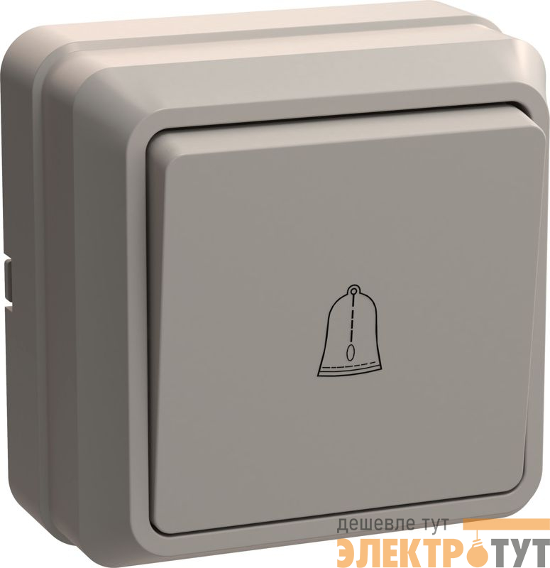 Выключатель кнопочный 1-кл. ОП Октава 10А IP20 ВСк20-1-0-ОКм крем. GENERICA EVO13-K33-10-DC