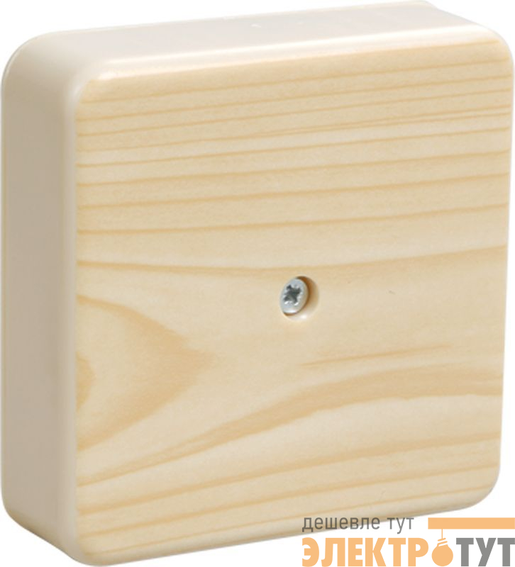 Коробка распаячная ОП 75х75х28 IP20 КМ41216-04 (6 клем. 6кв.мм) сосна IEK UKO10-075-075-028-K34