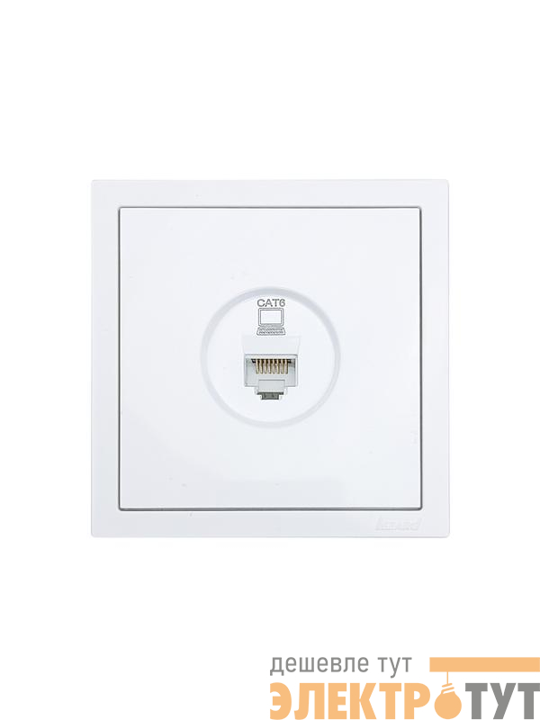 Розетка компьютерная 1-м СП ZIMA IP20 механизм бел. LEZARD 704-0288-140