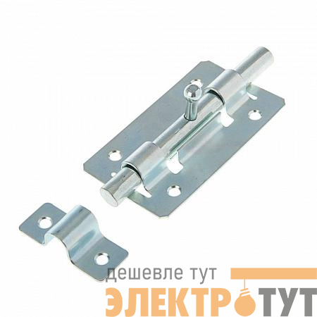 Задвижка накладная ЗТ-4 40х30 круглый ригель (d7мм L57мм) оцинк. (уп.1шт) Tech-Krep/Zitar 138886