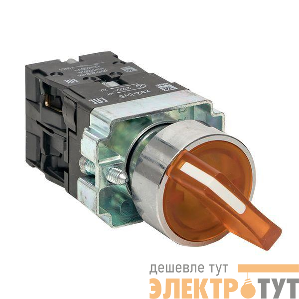 Переключатель BD21 2P с желт. подсветкой 230В NO PROxima EKF xb2-bk21-y-230