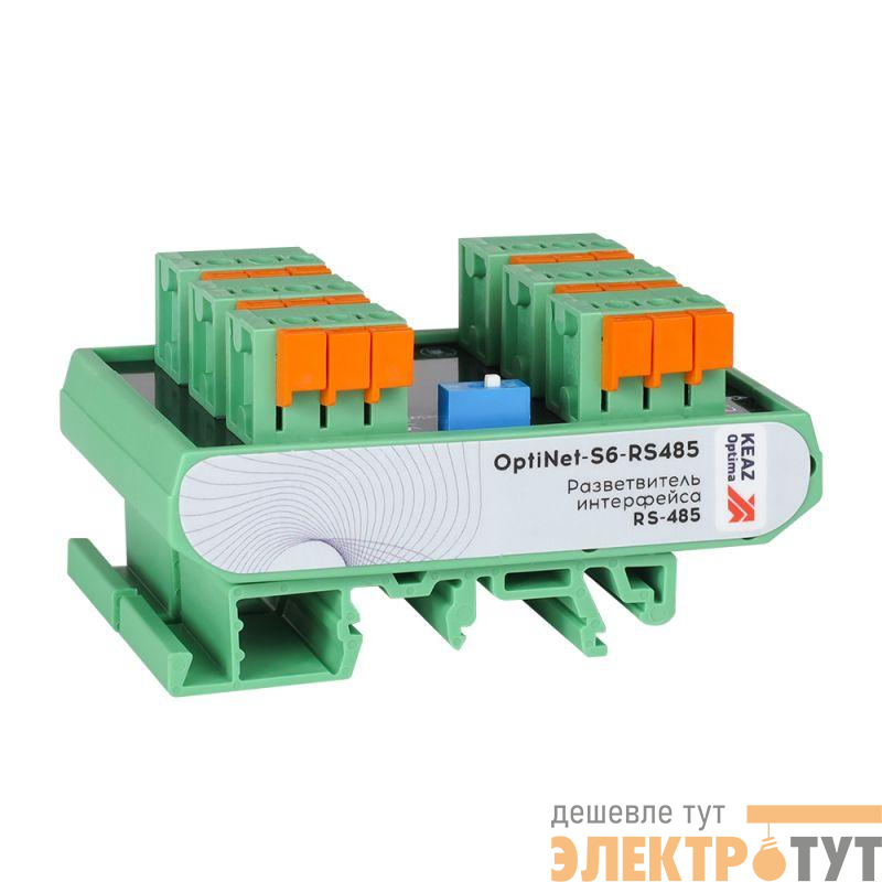 Разветвитель интерфейса RS-485 (Гидра-6) OptiNet S6-RS485 КЭАЗ 359485