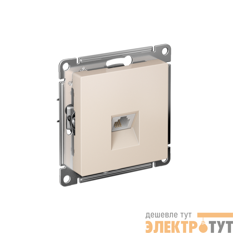 Розетка телефонная 1-м СП AtlasDesign RJ11 механизм беж. SE ATN000281