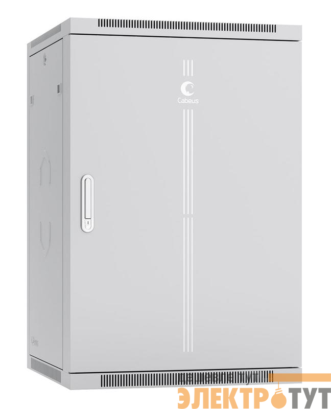 Шкаф телекоммуникационный настенный разобранный SH-05F-22U60/60m-R 19дюйм 22U 600х600х1082мм дверь метал. сер. (RAL 7035) Cabeus 11239c