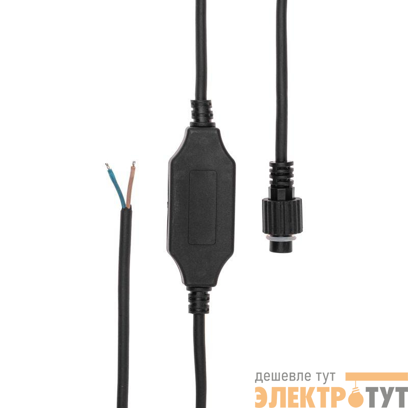 Шнур питания для уличных гирлянд (без вилки) 3А провод черн. IP65 Neon-Night 315-003