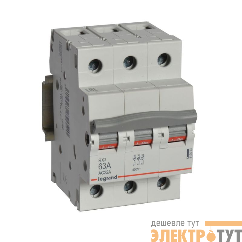 Выключатель-разъединитель 3п 63А RX3 ИЭК Leg 419413