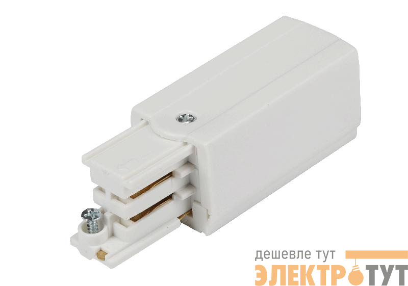 Ввод питания левый RS 3C TRACK PCL WH 65х32мм бел. Русский Свет 19131021016