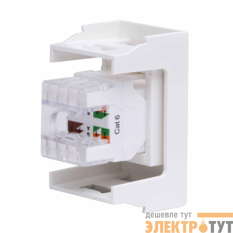 Розетка компьютерная 1-м 1мод. Viva RJ45 кат.6 бел. DKC 45058