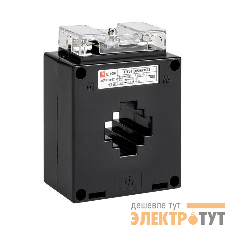 Трансформатор тока ТТЕ 30 150/5А кл. точн. 0.5S 5В.А EKF tte-30-150-0.5S/tc-30-150-0.5S