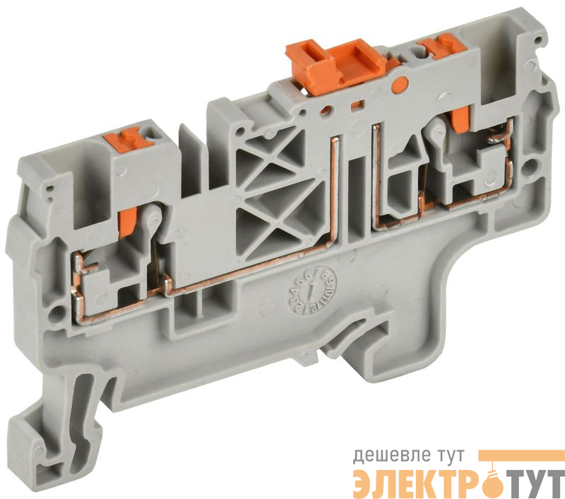 Колодка клеммная CP-DT измерит. нож. разм. 2.5кв.мм сер. IEK YCT25-04-K03-002