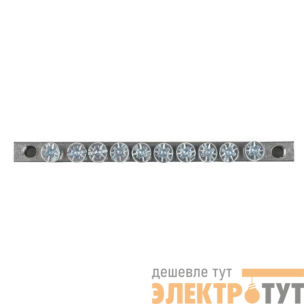 Шина PEN "ноль-землядюйма 6x9 10 отвер. цинк крепеж по краям EKF sn1-63-10-k