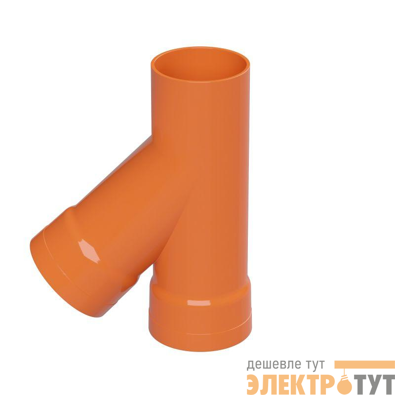 Тройник для гофрированных двустен. труб 45град. d140 DKC 019140