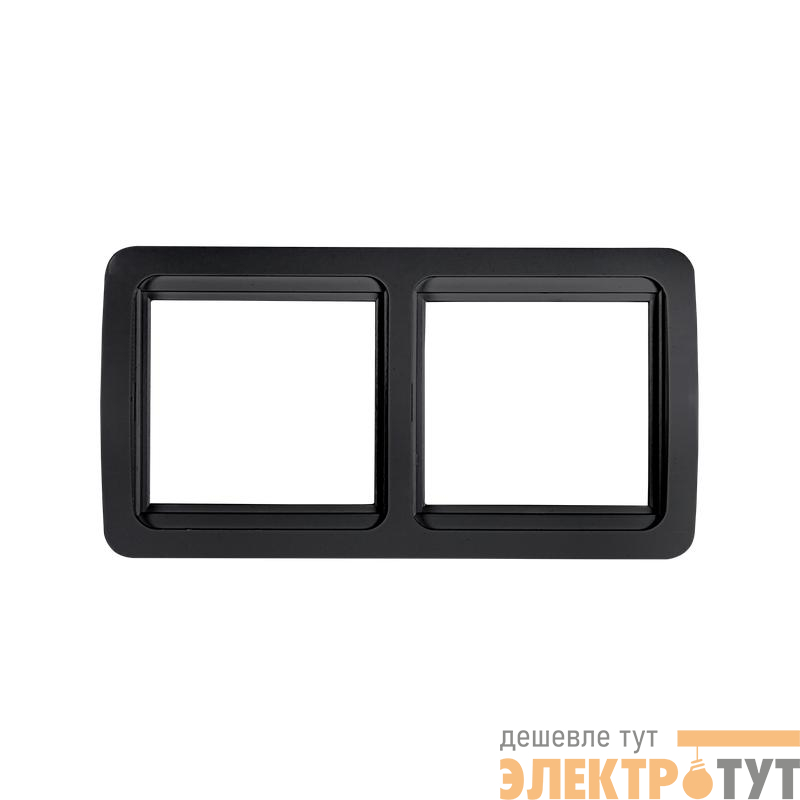 Рамка 2-м горизонтальная CLASSICO 2302HB черн. IN HOME 4690612061139