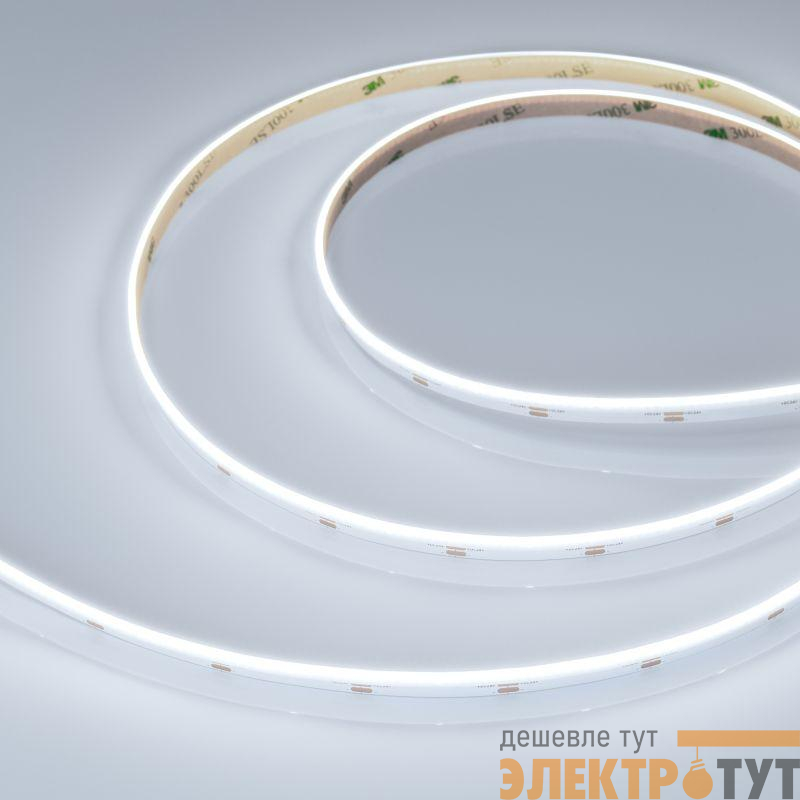 Лента светодиодная COB-S-X480-8mm 24V White 6000К 6Вт/м IP20 боков. свечение (уп.5м) Arlight 046901