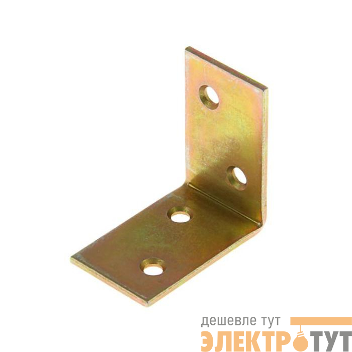 Уголок мебельный широкий 60х60х25х2мм желт. Tech-Krep/Zitar 148292