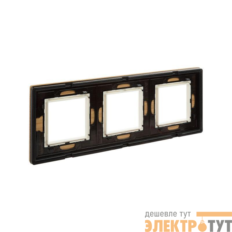 Рамка 3-м 6мод. Avanti натуральн. дерево беленый дуб DKC 4400846