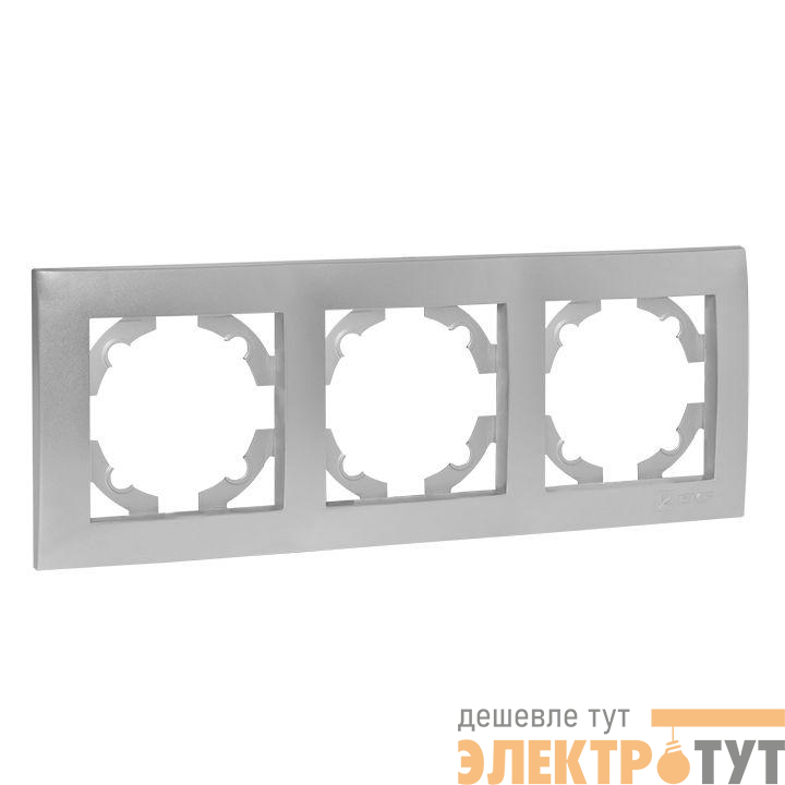 Рамка 3-м Валенсия сталь EKF EWM-G-303-30