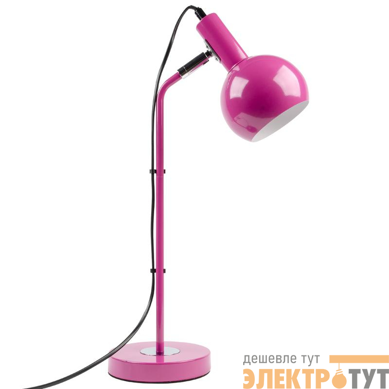 Светильник настольный UML-B702 E14 PINK 60Вт цоколь Е14 механический выкл. роз. ТМ Uniel UL-00010160