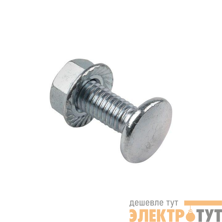 Комплект соединиельный 6х10 (винт М6 +гайка) TDZ (уп.200шт) EKF wgm6x10-TDZ