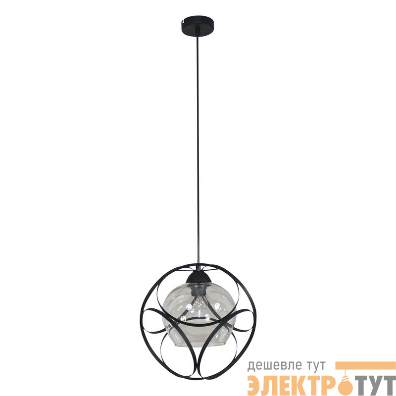 Светильник "Романо" 212 ф310 (плафон 7589) НСБ 01-60-182 Е27 (ИМ) подвесной черн.муар Элетех 1005405228