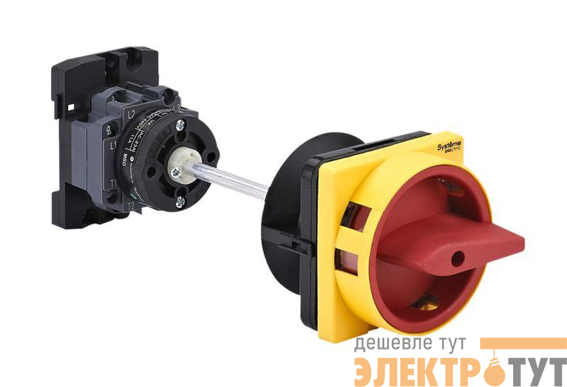 Выключатель-разъединитель 3п 20А IP20 с красн. выносн. рукоят. на дин-рейке/плате с замком SE MSD20340R