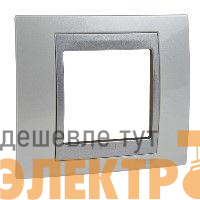 Рамка 1-м Unica Top нордик/алюм. SchE MGU66.002.092