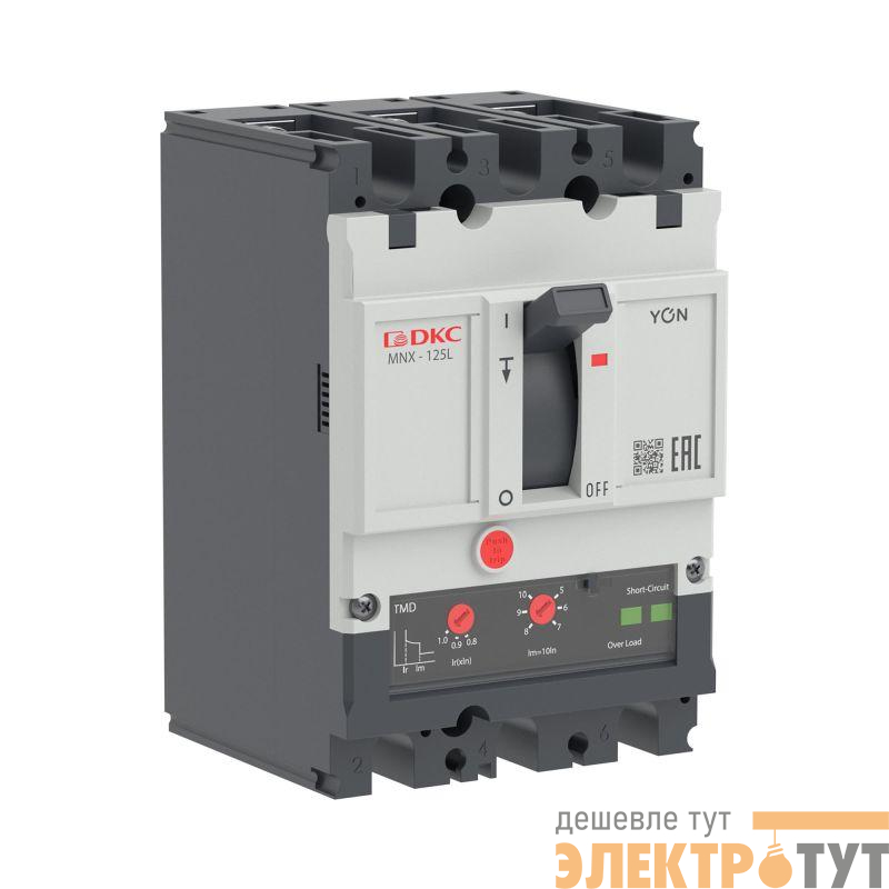 Выключатель автоматический 3P 100А 70кА pro MNX125L при AC415V расцепитель TMD YON MNX125L3PTMD0100