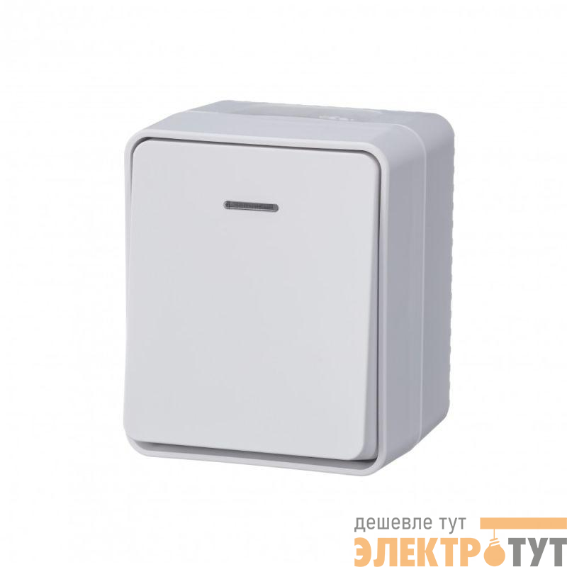 Выключатель 1-кл. ОП AtlasDesign PROFI IP54 10AX с подсветкой бел. SE ATN540113