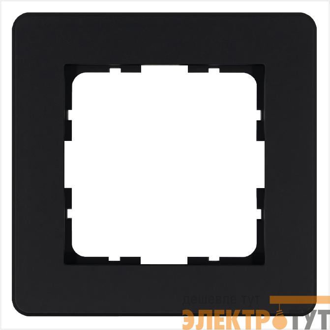 Рамка 1-м G-Flex черн. матов. soft touch Jasmart G1101PB