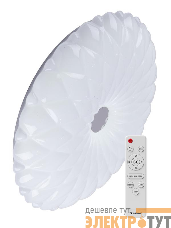 Светильник светодиодный PREMIUM ASTRA 75Вт 230В 3000-6500К 6000лм IP40 500х100мм настенно-потолочный управляемый с пультом ДУ КОСМОС KSAstr75W