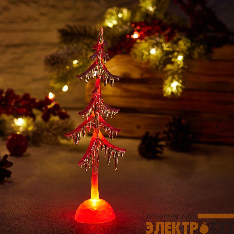 Фигура светодиодная "Елочка" 25см 1LED 0.1Вт IP20 на подставке элементы питания 3хAG13(LR44) (в компл.) Neon-Night 513-032
